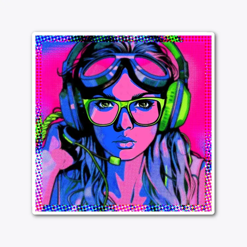 Pop Art Gamer Girl