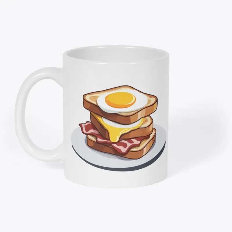 Breakfast Toast Bacon and Eggs